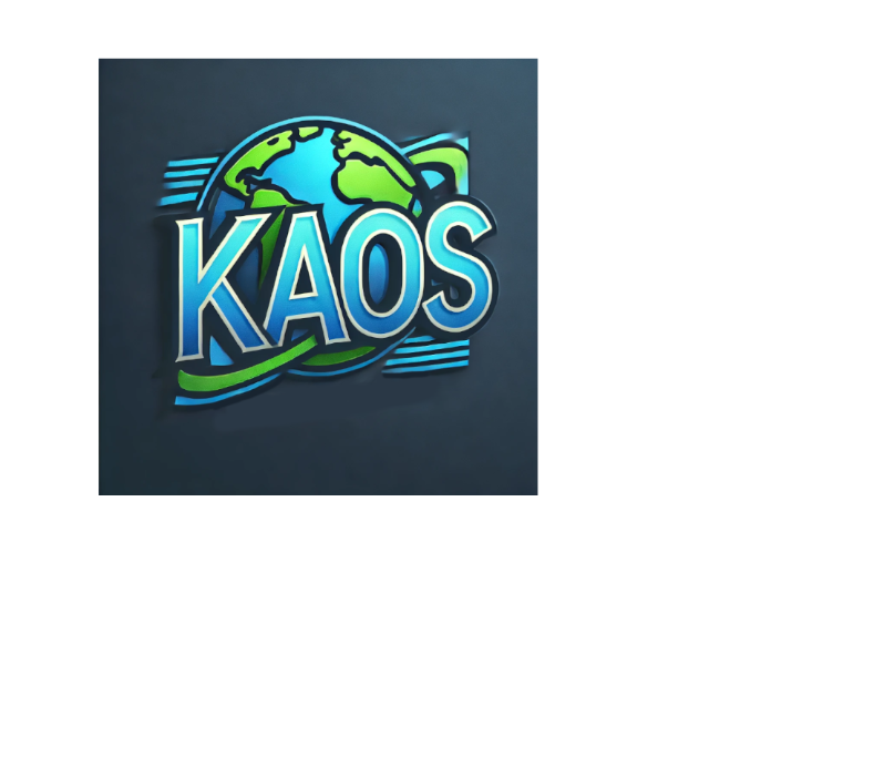 The world with the word KAOS going across it